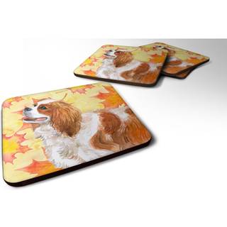 """" Caroline's Treasures Cavalier Spaniel Fall Decorative Coasters multicolor """"