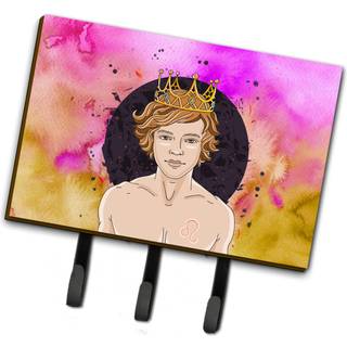 """" Caroline's Treasures Leo Zodiac Sign Wall Hook Triple Multicolor """"