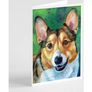 Corgi Toby lykønskningskort og konvolutter pakning på 8