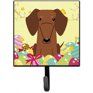"""" Caroline's Treasures Easter Eggs Dachshund Red Brown Wall Hook Small Multicolor """"