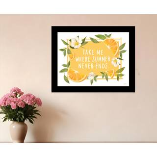 Tag mig hvor sommeren aldrig afslutter sort indrammet printv?gskunst