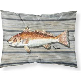 """" Caroline's Treasures 8489Pillowcase Red Fish Moisture Wicking Fabric Standard Pillowcase Large Multicolor """"