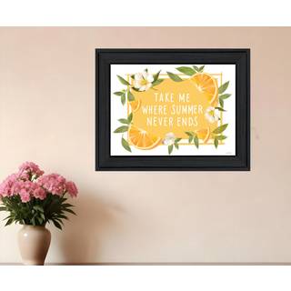 Tag mig hvor sommeren aldrig afslutter sort indrammet printv?gskunst