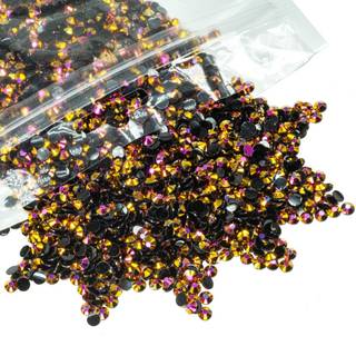 qiipii 3000pcs 5 mm gylden rose ab harpiks rhinestones til h?ndv?rk fladback gel? rhinestones bulk ss20 ikke-hotfix guld ab sten diamanter krysta