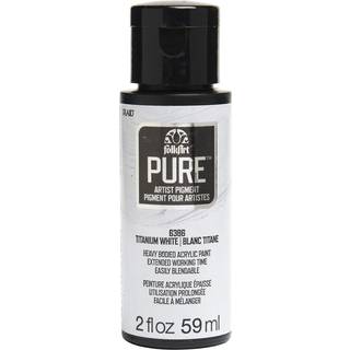 Folkart Pure Artist Pigment Acrylic Paint 2 Oz Titanium White