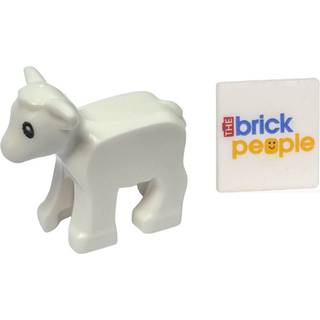 Lego Animal Accessory: Hvidt lam med sorte ?jne (0,6 tommer h?j) baby f?r - meget lille