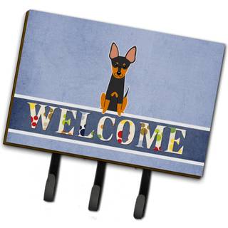 """" Carolines skatte Engelsk legetøj Terrier Welcome Wall Hook Triple Multicolor """"