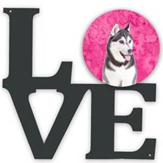 Pink Alaskan Malamute Metal Wall Artwork Love Kj1224pkwalv