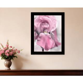 Pink Iris Black Framed Print Wall Art