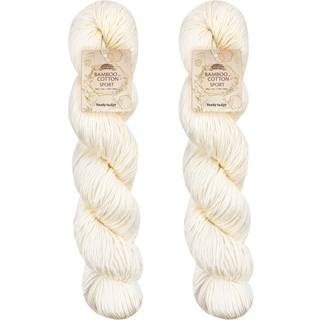 Jubileeyarn Undyed Bambus Cotton Sport Yarn - 100G/Hank - 2 Hanks