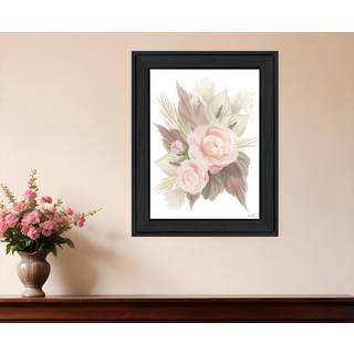 Bohemsk buket sort indrammet printv?gskunst