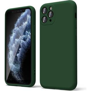 Oakxco til iPhone 11 Pro Phone Case Liquid Silicone tynd slank blød gummi gel tpu almindelig simpel dækning til kvinder pige sød mat solid farve