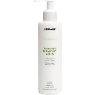 Sonage Soothing Cleansing Cream | Blid Daily Face Wash & Makeup Remover til f?lsom hud | Balancer beroliger og renser