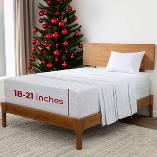 Mellanni Extra Deep Twin Sheets - 3 PC Iconic Collection Senget?j Lagner & pudebetr?k - Hotel Luxury Ultra Soft Cooling Sengelagner - til Kvinder