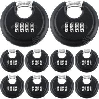 Maitys 4-cifrede kombinationslse i rustfrit stl Kode-skivels kombi-hngels med hrdet stlbjle til skure Skab Opbevaringsenhed Gymnastikhegn