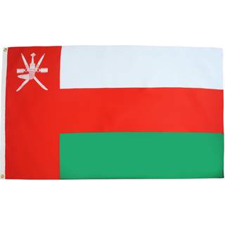 AZ Flag - Oman Flag - Stor 5x8 ft - 100D Polyester Omani Big Banner med to metalgrommer - Fade Resistant - Vivid Colours - 5 'X 8' Feet - 250x150