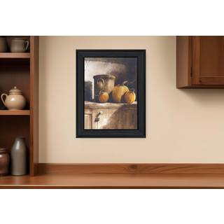 Crocks og gr?skar sort indrammet print v?gkunst