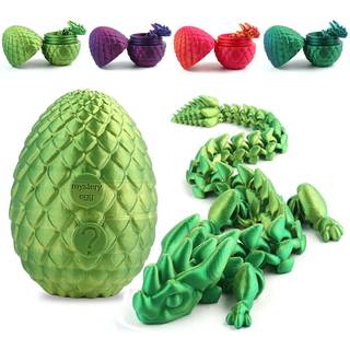 3D Trykt Dragon Egg 12 tommer Crystal Dragon Fidget Toys Fuld artikuleret Dragon Crystal Dragon in Egg Adults Fidget Toys For Autism ADHD (Laser