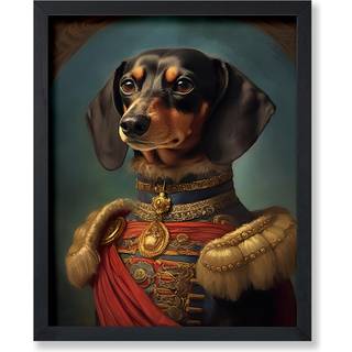 Plakat Master Aristocratic Dachshund Plakat - Dog Print - Renaissance Art - Dog Breed Art - Gift til ham hende & dyreelsker - Sjov indretning til