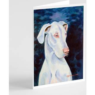 Hvide store danske lykønskningskort og konvolutter pakning af 8