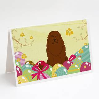 Påskeæg Kaukasiske Shepherd Dog lykønskningskort og konvolutter pakning af 8