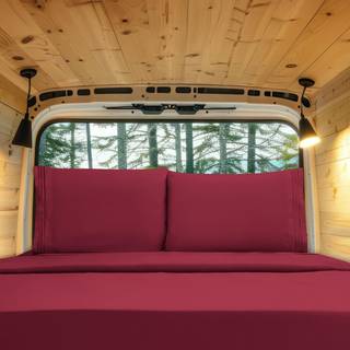 Elegant komfort Luksus 1500 Premium Hotel Quality Microfiber 4 -Piece Sheet Set - Wrinkle Resistent All Around Elastic Fitted Sheet Deep Pocket O