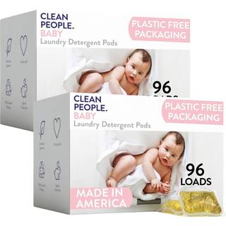 De rene vaskeri Detergent Pods - Genanvendelig emballage Hypoallergenisk pletkamp - Ultra -koncentreret vaskeri sæbe -Baby (Uscentreret) 192 Pack
