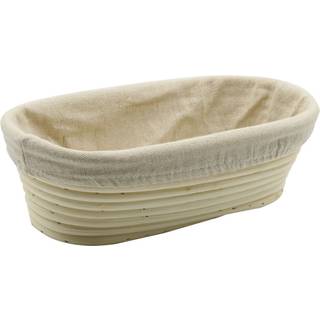10 tommer Oval Banneton Br?dkorv BedreJonny Artisan Br?d Dough Rating Rattan Kurv + Liner Combo til professionelle bagere og hjemmebagere