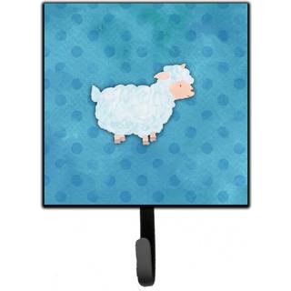 """" Caroline's Treasures Polkadot Sheep Lamb Watercolor Wall Hook Lille Multicolor """"