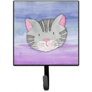 """" Caroline's Treasures Cat Face Watercolor Wall Hook Small Multicolor """"