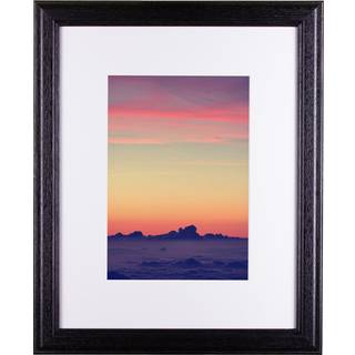 Craig Frames Wiltshire 236 Simple Black Hardwood Picture Frame With Single White Mat - Viser et 16 x 22 tommer tryk med m?tten eller 20 x 26 tomm