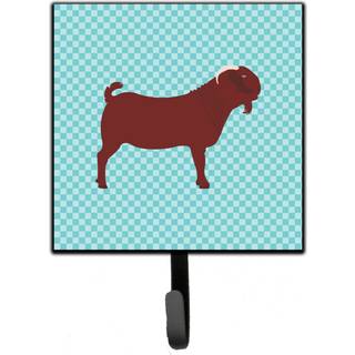 """" Caroline's Treasures Kalahari Red Goat Blue Check Wall Hook Small Multicolor """"