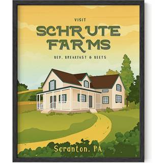 Haus og nuancer kontorplakaten Schrute Farms dwight schrute plakat Office Wall Art Funny Posters Office Decor The Office Schrute Farms TV Show -p