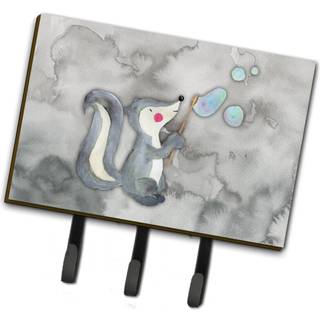 """" Caroline's Treasures Skunk og Bubbles Watercolor Wall Hook Triple Multicolor """"
