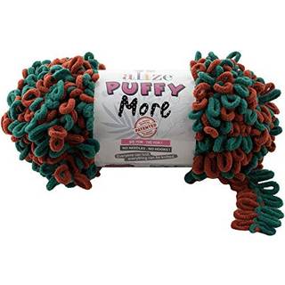 Alize Puffy More 2 SKEINS 10.58 OZ 24 yds 100 procent Micropolyester Loop Garn filtgarn Garn Velvet Garn Easy Knitting Garn ingen krok ingen nål