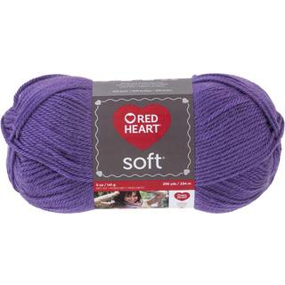 R?dt hjerte bl?dt garn lavendel