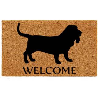 Calloway Mills AZ105731729 Basset Hound Doormat 17 """" X 29 """" Natural/Black