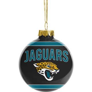 Foco NFL Glass Ball Ornament - Julekugle med begrænset udgave - Vis din holdånd med officielt licenseret fanudstyr (Jacksonville Jaguars)