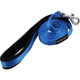 Hunde min kærlighed 4ft lang neopren polstret håndtag nylon snor 4 størrelser blå (lille - 3/8 """" bred)