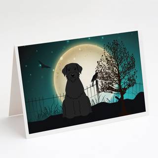 Halloween Scary Giant Schnauzer lykønskningskort og konvolutter Pack of 8