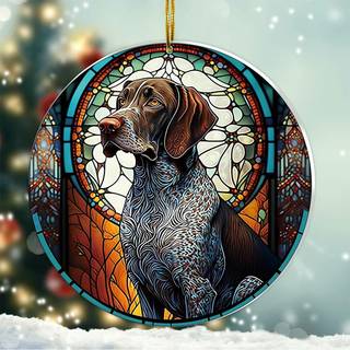 Tyske korth?rede mark?rgaver - Tysk korth?ret mark?r julepynt 2024 gsp ornamenter til juletr? GSP hund gaver tysk korth?rede mark?rjuledekoration