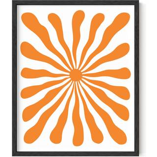 Haus og nuancer orange billeder til v?g - orange plakat hippie print farverig plakat orange billedplakater trippy abstrakt kunst v?gdekor solv?g