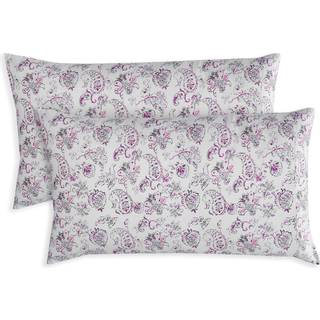 Elegant komfort ultra bl?dt s?t med 2 blomsterprint pudebetr?k - 1500 premium hotelkvalitet mikrofiber bl?d og glat konvolut lukning 2 -delt pude