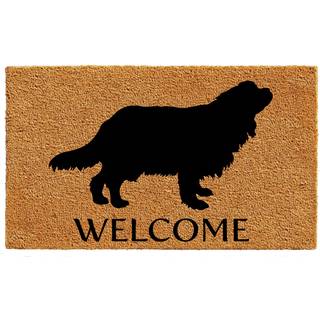 Calloway Mills AZ105641729 Cavalier King Charles Spaniel Doormat 17 """" X 29 """" Natural/Black
