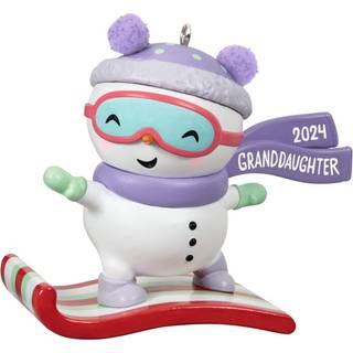 Hallmark keepsake julepynt 2024 barnebarn Snowboarding Snowman 2024 Familiegaver