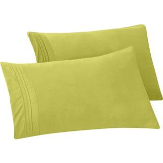 Elegant Comfort Solid Pillowcases 1500 Premium Hotel Quality Microfiber-Glat vævet rynke og fade resistent Easy Slip-on 2-delt sæt King Pillowcas