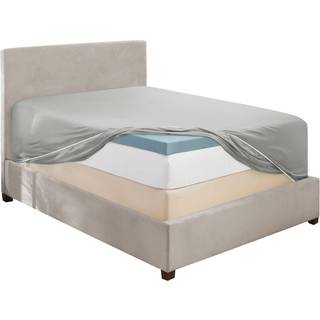 Hearth & Harbour Light Gray California King Fitted Sheet Extra Deep Pocket Cal King Fitted Sheet Only 1800 Microfiber Fitted Bed Sheet Ultra Soft