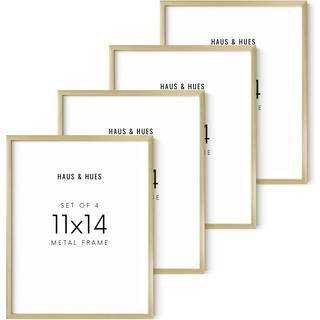 Haus og nuancer 11x14 guldbilleder - sæt med 4 guldfoto rammer guld metal væg billedrammer guld vægrammer 11x14 14x11 billed rammer guld galleri