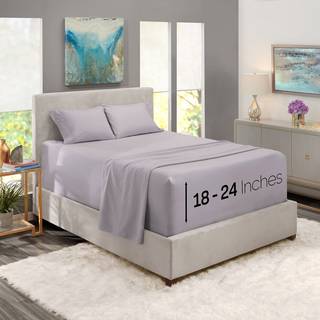 NESTL Ekstra Deep Pocket Sheets - Passer til madras 18-24 tommer Deep Extra Deep Pocket Queen Sheets Indstiller 4 stykker Queen Size Sheets Queen