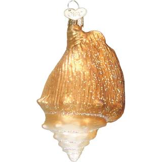Old World Christmas Golden Seashell Glass blæst ornament til juletræ